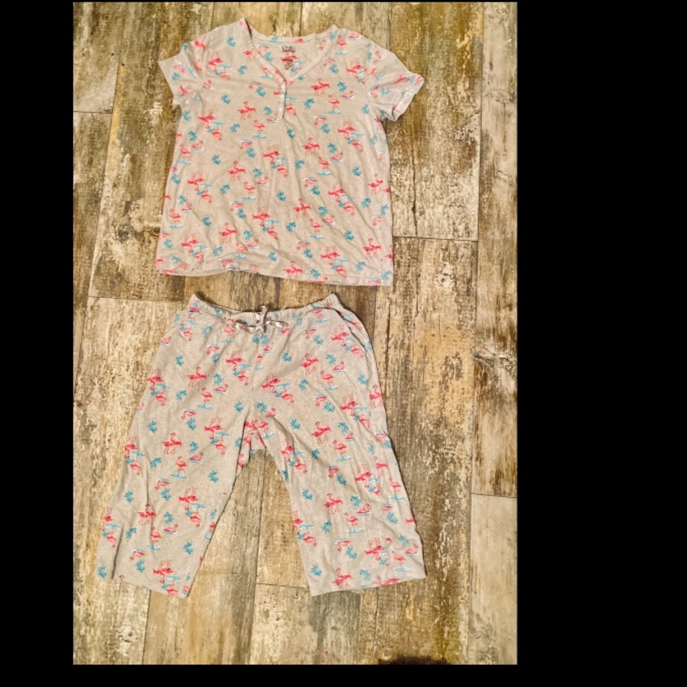 Croft & Barrow | Women’s | Pajama Sleep Set | Small |Flamingos